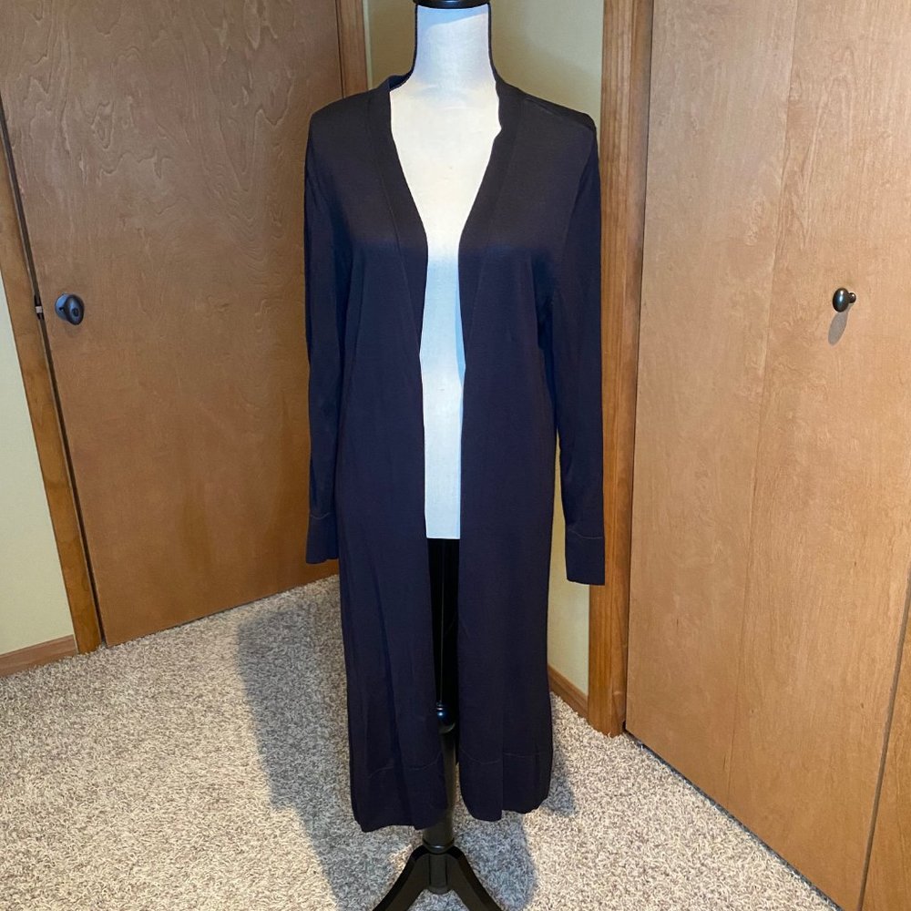 Long black cardigan